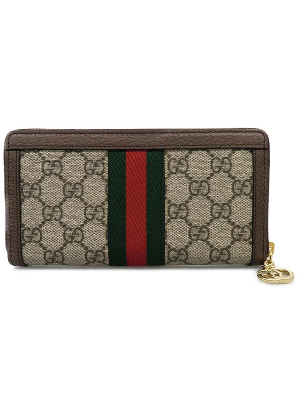 Gucci Wallet Long Round Ophidia Around GG Zip Zipper Black